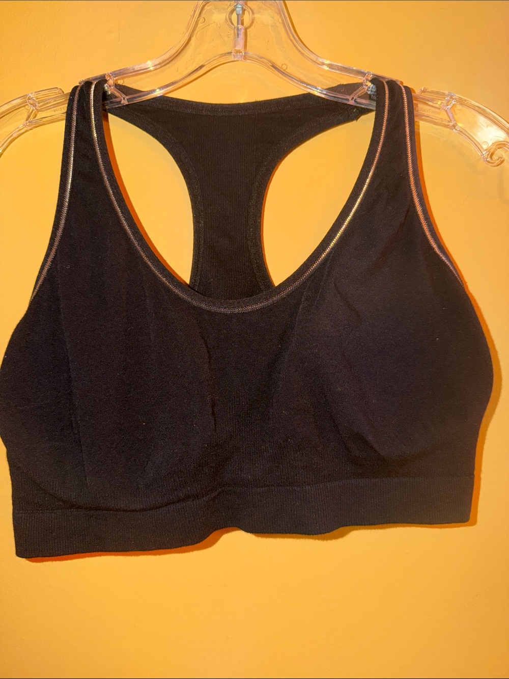 BOODY Black Seamless Racerback Sports Bra